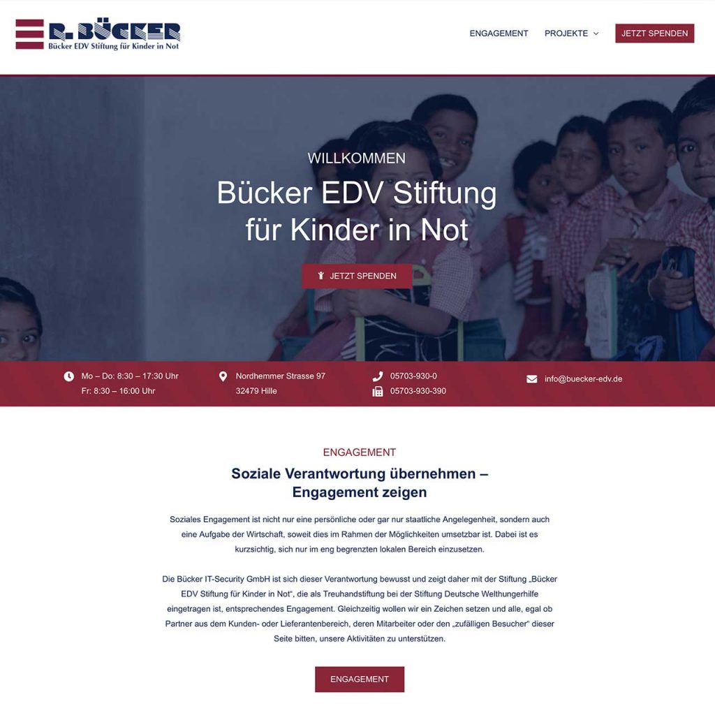 Startseite Bücker EDV Stiftung