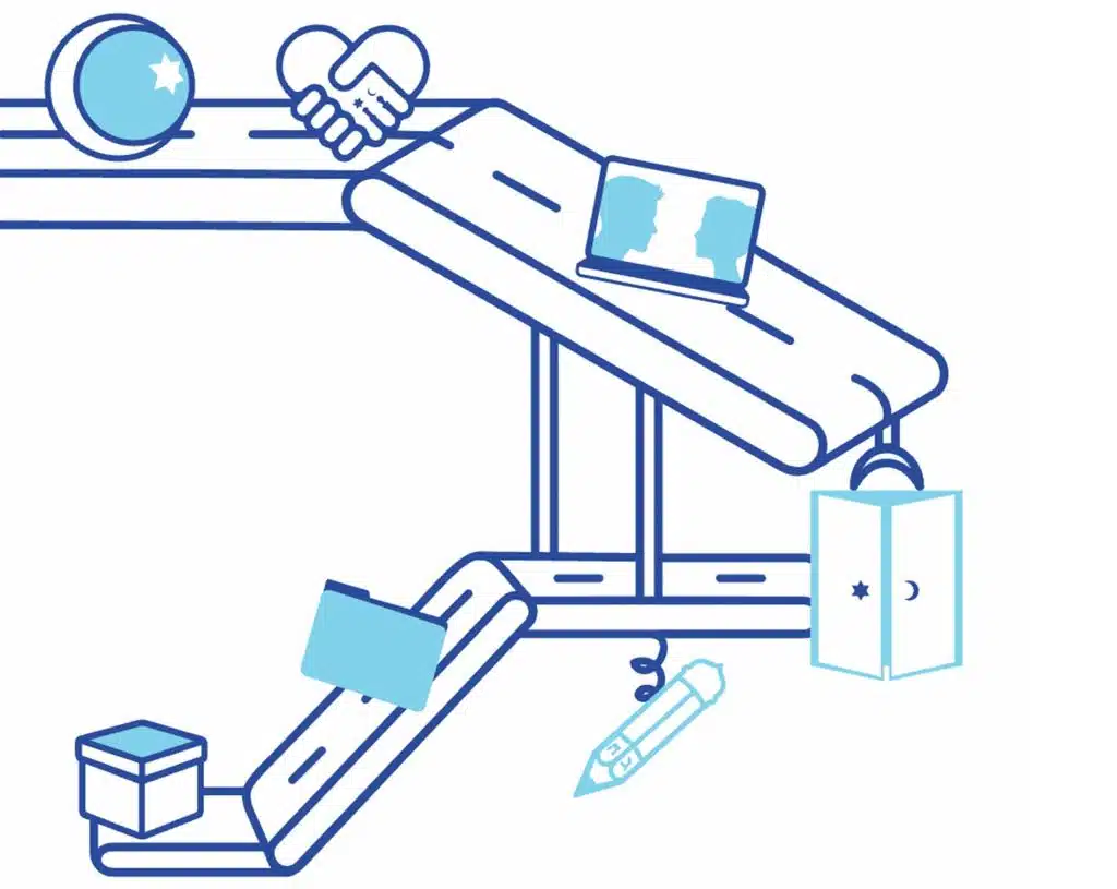 Gesamtansicht Illustration "Denkfabrik"